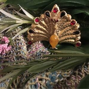 Peacock Brooch